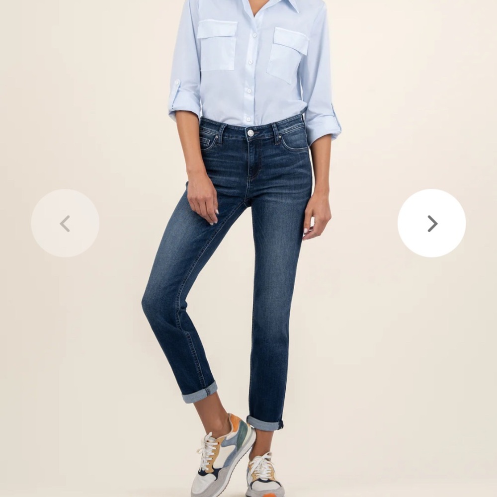 Kut for the Kloth Catherines Blue Slim Boyfriend Jeans